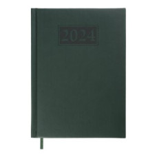 Щоденник датов. 2024 GENTLE, A5, зелений, штуч. шкірапоролон