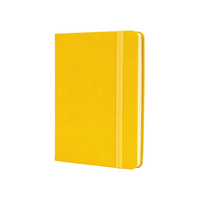 Деловая записная книжка SQUARE, А6, твердая обложка, резинка, кремовый блок линия, желтый O20386-05