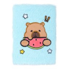 Блокнот плюшевий CAPYBARA 12, А5, 80 арк., клітинка, асорті, KIDS Line