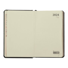 Щоденник дат. 2024 VELOUR, A6, зелений, штуч. шкіра