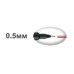 Лайнер PiN fine line, 0.5мм, пишет черным PIN05-200.Black