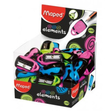 Чинка без контейнера ELEMENTS, 1 отв., дисплей, асорті