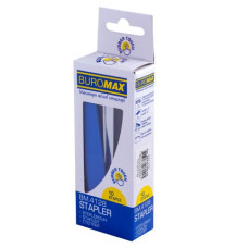 Степлер пластиковий RUBBER TOUCH до 12арк.(скоби №10), синій
