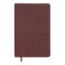 Щоденник дат. 2026 DARK MORANDI, A6, темно-червоний, штучна шкіра