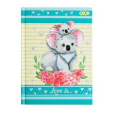 Блокнот LOVE IS, А-6, 64л., кл., тв. обкл., мат. лам.+лак, бірюзовий, KIDS Line