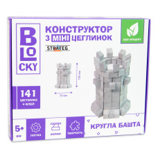 Будівельний набір для творчості з міні-цеглинок BLOCKY Кругла башта Strateg (31024)