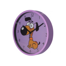 Часы настенные пластиковые Optima LITTLE DOG, фиолетовый