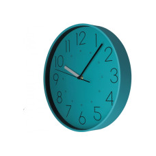 Часы настенные пластиковые Optima FLASH, бирюзово-синие