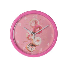 Часы настенные пластиковые Optima DONUT, розовый