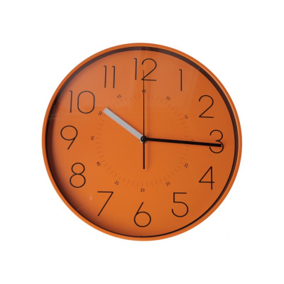 Годинник настінний пластиковый Optima FLASH, помаранчевий - O52096 Optima