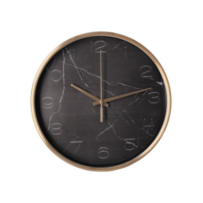 Часы настенные металлические Optima MARBLE, черный мрамор - O52091 Optima