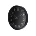 Годинник настінний пластиковий Optima ELEGANT, чорний/срібло - O52115