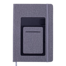 Блокнот діловий COMFORT А5, 96л, крапка, обкладинка штучна шкіра, сірий