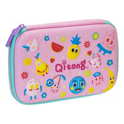 Пенал на 1 відділення на блискавці з органайзером, рожевий - QT-5675-Pink COOLFORSCHOOL