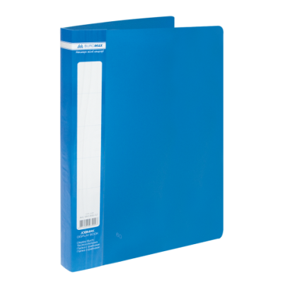 Папка пластикова з 60 файлами, JOBMAX, А4, синя - BM.3621-02 Buromax