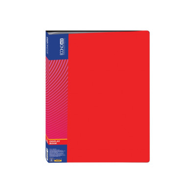 Папка пластиковая с 40 файлами, красная - E30604-03 Economix