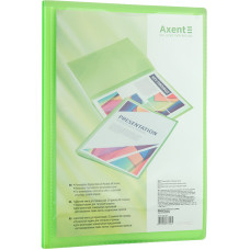 Дисплей-книга с карманом Axent 1020-26-A, А4, 20 файлов, зеленая