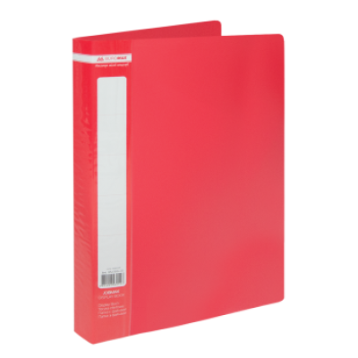 Папка пластикова з 60 файлами, JOBMAX, А4, червона - BM.3621-05 Buromax