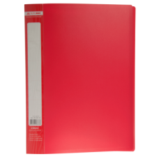 Папка пластиковая с 30 файлами, JOBMAX, А4, красная