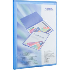 Дисплей-книга с карманом Axent 1020-22-A, А4, 20 файлов, синяя