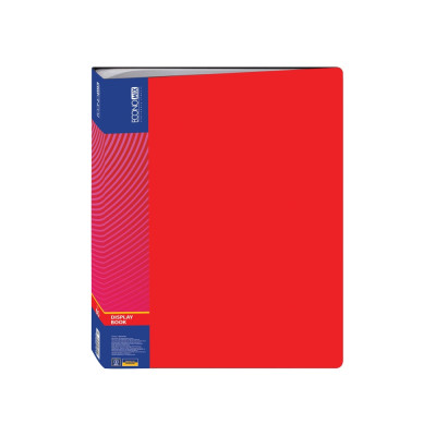 Папка пластиковая с 60 файлами, красная - E30606-03 Economix