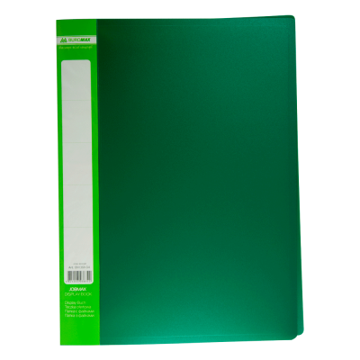 Папка пластиковая с 30 файлами, JOBMAX, А4, зеленая - BM.3611-04 Buromax