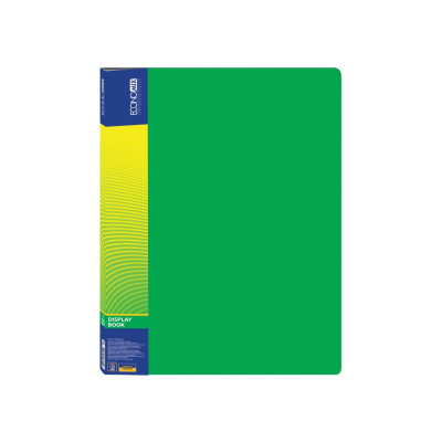 Папка пластиковая с 20 файлами, зеленая - E30602-04 Economix