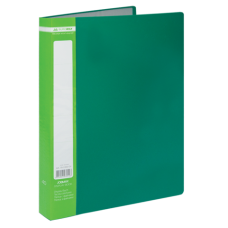 Папка пластиковая с 40 файлами, JOBMAX, А4, зеленая