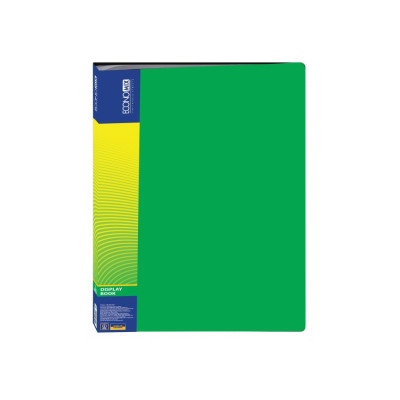 Папка пластиковая с 40 файлами, зеленая - E30604-04 Economix