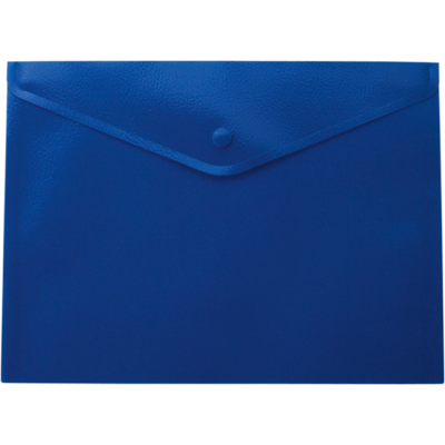 Папка-конверт, на кнопке, А4, матовый пластик, синяя - BM.3925-02 Buromax