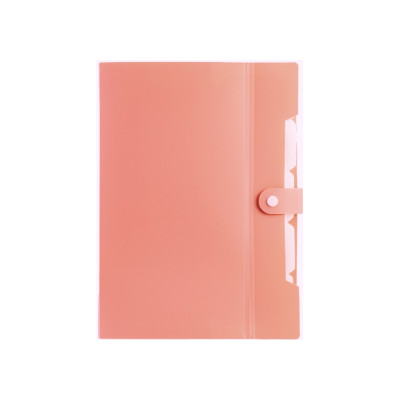 Папка на 6 відділень на кнопці з розширенням A4, рожева - O35523