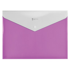 Папка-конверт А4 на кнопке с расширением, ПОЛОСА, розовая