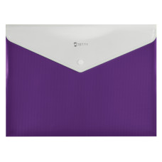 Папка-конверт А4 на кнопке с расширением, ПОЛОСА, фиолетовая