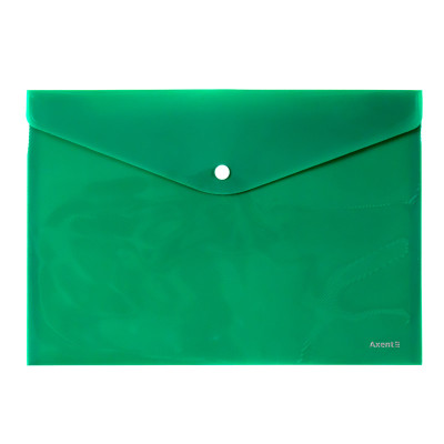 Папка на кнопке, A4, непрозрачная, зеленая - 1412-25-A Axent