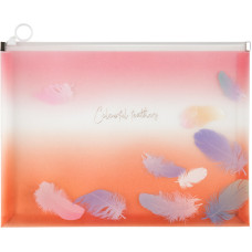 Папка на молнии zip-lock Axent Colourful Feather 1452-94-A, А4+