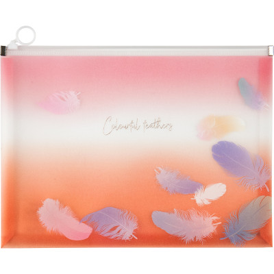 Папка на молнии zip-lock Axent Colourful Feather 1452-94-A, А4+ 1452-94-A
