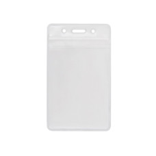 Бейдж вертикальний Optima, замок zip lock, PVC, 62х91 мм