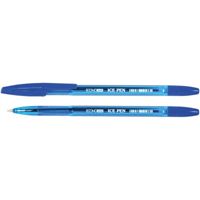 Ручка кулькова ECONOMIX ICE PEN 0,5 мм. Корпус напівпрозорий, пише синім - E10186-02 Economix