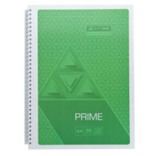 Зошит на пружині PRIME А4, 96л., клітка, в картонній обкладинці, салатовий