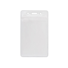 Бейдж вертикальний Optima, замок zip lock, PVC,  62х91 мм
