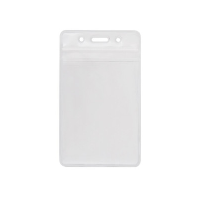Бейдж вертикальний Optima, замок zip lock, PVC,  62х91 мм - O45610 Optima