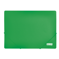 Папка на резинках, JOBMAX, А4, непрозр.пластик, зеленая