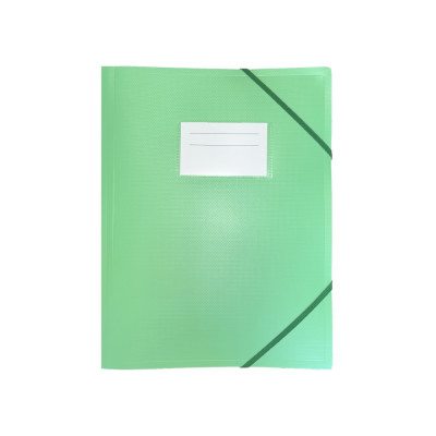 Папка пластикова А4 на гумках, з карманцем, пастельна зелена - O35699-84