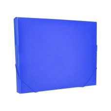Папка-бокс пластикова А4 на резинках, 30 мм, синя