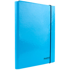 Папка на гумках об'ємна картон, А4, Pastelini, блакитна