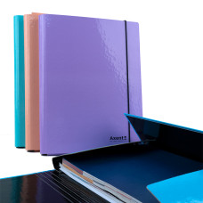 Папка на гумках об'ємна картон, А4, Pastelini, блакитна