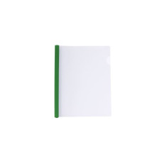Папка А4 пластиковая с планкой-прижимом 95 л, зеленая