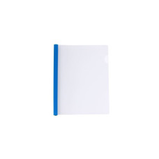 Папка А4 пластиковая с планкой-прижимом 95 л, синяя