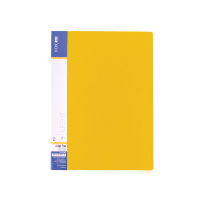 Папка А4 пластикова CLIP B Light з двома карманцями, жовта - E31208-05 Economix