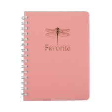 Тетрадь для записей FAVOURITE, PASTEL, А6, 80 л., клетка, пластиковая обложка, розовая